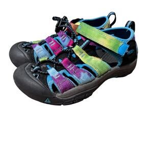 Keen Newport Sandals Tie Dye Sport Hiking Fisherman Multicolor Youth Girl Size 1